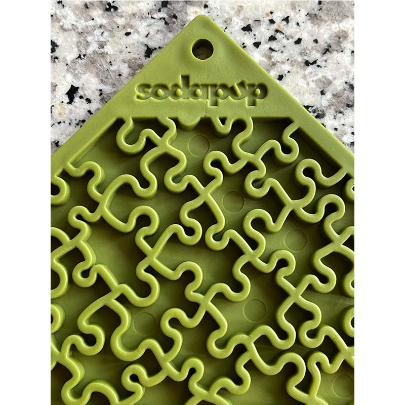 Set Sodapup groen Slowfeeder / Lickmat