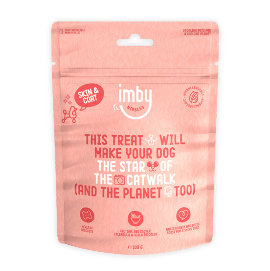 Imby Pet Food huid & vacht-  hondensnack op basis van insecten van het Antwerpse merk Imby.